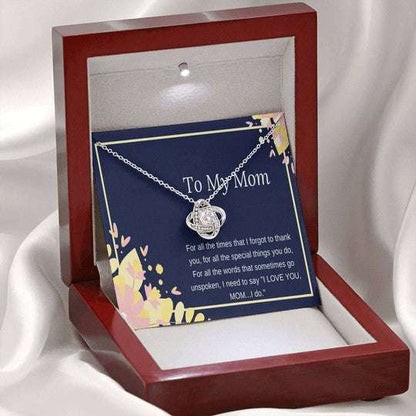 Mom Necklace, Gift For Mom Thank You For All The Special Things You Do Love Knot Necklace Gifts for Mother (Mom) Rakva