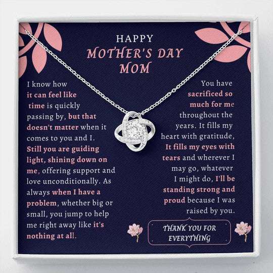 Mom Necklace, Gift For Mom Thank You For Everything Love Knot Necklace Gifts for Mother (Mom) Rakva