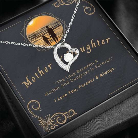 Mom Necklace, Gift For Mom The Love Between Mother And Daughter Is Forever Forever Love Necklace Gifts For Daughter Rakva