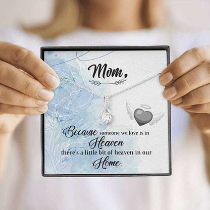 Mom Necklace, Gift For Mom There’S A Little Bit Of In Our Home Alluring Beauty Necklace Gifts for Mother (Mom) Rakva