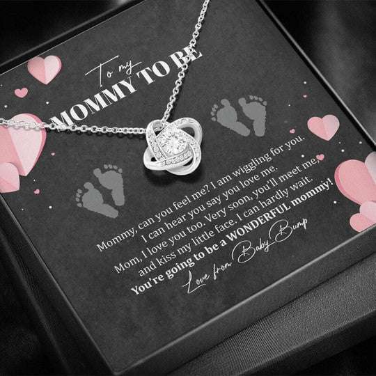 Mom Necklace, Gift For Mom To Be Can You Feel Me Love Knot Necklace Gifts for Mother (Mom) Rakva