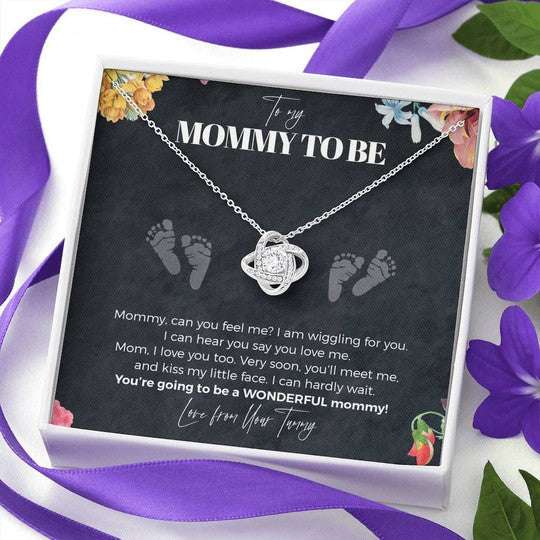 Mom Necklace, Gift For Mom To Be I Can Hear You Say You Love Me Love Knot Necklace Gifts for Mother (Mom) Rakva