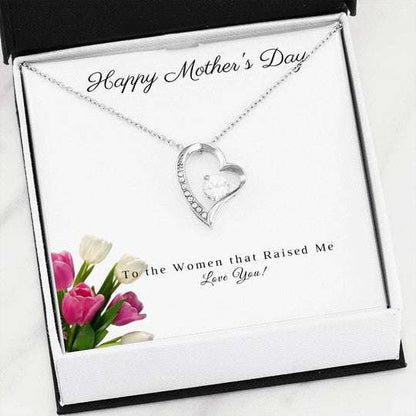 Mom Necklace, Gift For Mom Who The Women That Raised Me Forever Love Necklace Gifts for Mother (Mom) Rakva