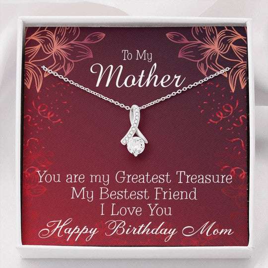 Mom Necklace, Gift For Mom You Are My Greatest Treasure Alluring Beauty Necklace Gifts for Mother (Mom) Rakva