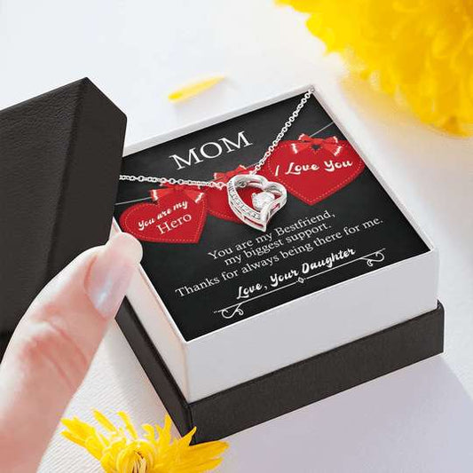 Mom Necklace, Gift For Mom You Are My Hero You Are My Best Friend Forever Love Necklace Gifts for Mother (Mom) Rakva