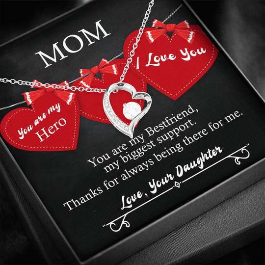 Mom Necklace, Gift For Mom You Are My Hero You Are My Best Friend Forever Love Necklace Gifts for Mother (Mom) Rakva