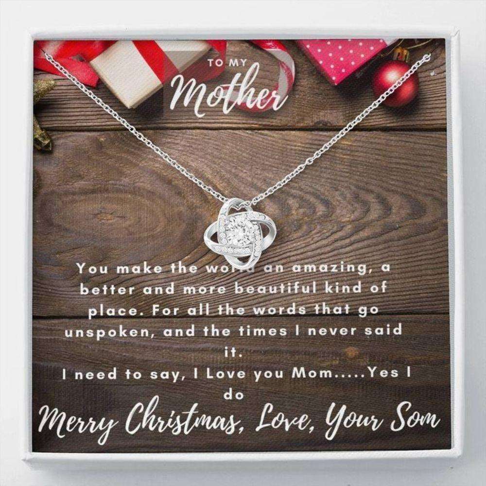 Mom Necklace, Gift For Mom You Make The World An Amazing Love Knot Necklace Gifts for Mother (Mom) Rakva