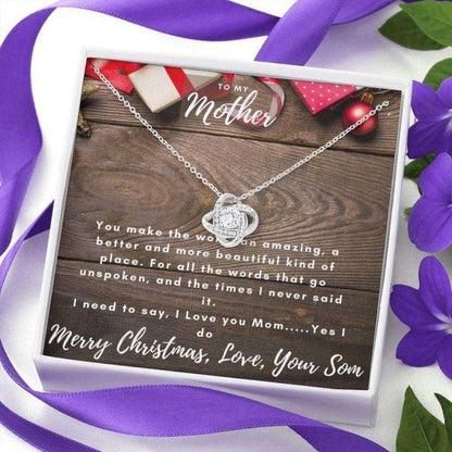 Mom Necklace, Gift For Mom You Make The World An Amazing Love Knot Necklace Gifts for Mother (Mom) Rakva