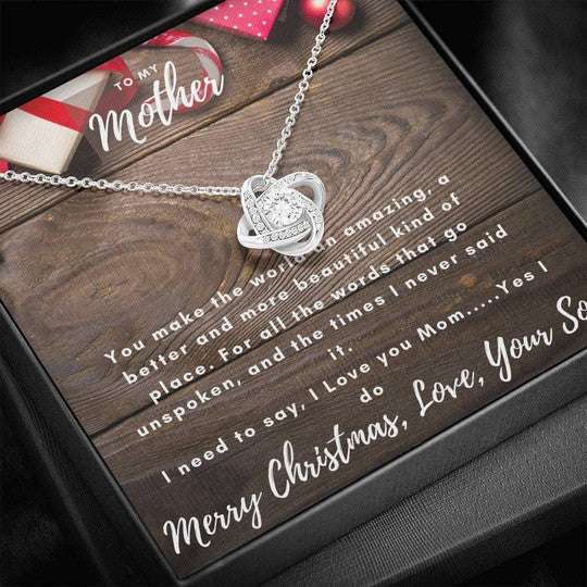 Mom Necklace, Gift For Mom You Make The World An Amazing Love Knot Necklace Gifts for Mother (Mom) Rakva