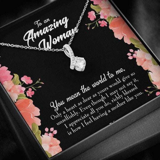 Mom Necklace, Gift For Mom You Mean The World To Me Alluring Beauty Necklace Gifts for Mother (Mom) Rakva