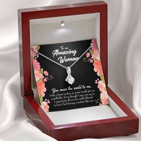 Mom Necklace, Gift For Mom You Mean The World To Me Alluring Beauty Necklace Gifts for Mother (Mom) Rakva