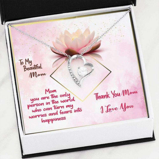 Mom Necklace, Gift For Mom You’Re The Only Person In The World Who Can Turn My Worries Forever Love Necklace Gifts for Mother (Mom) Rakva