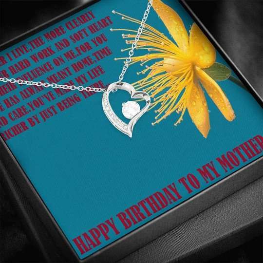 Mom Necklace, Gift For Mom You’Ve Made My Life Richer Forever Love Necklace Gifts for Mother (Mom) Rakva