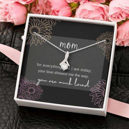 Mom Necklace, Gift For Mom Your Love Showed Me The Way Alluring Beauty Necklace Valentines Necklace For Women Gifts for Mother (Mom) Rakva