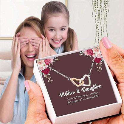 Mom Necklace, Gift For Mom/Daughter Necklace “ Best Family Gifts The Bond Between A Mother & Daughter Is Unbreakable Dughter's Day Rakva