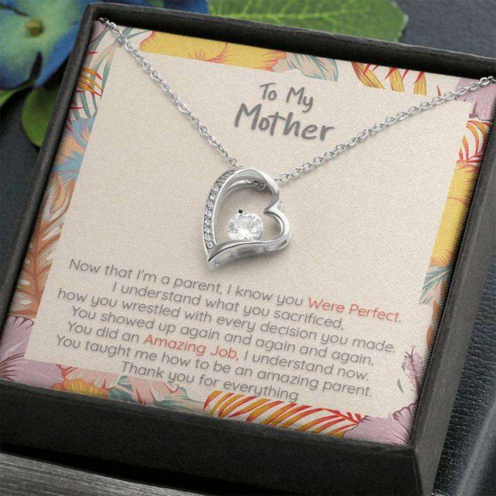 Mom Necklace, Gift For Mother, You Were Perfect, Heart Necklace Gifts for Mother (Mom) Rakva