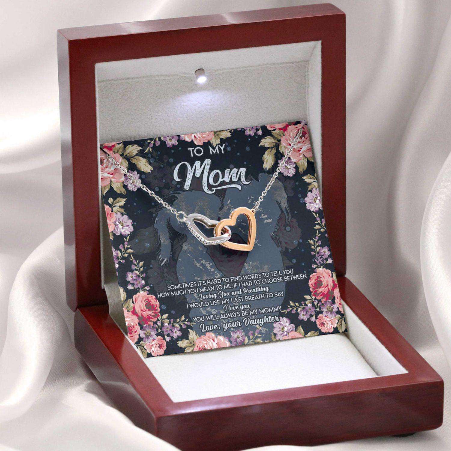 Mom Necklace, Gift For Mother’S Day From Daughter Always Be My Mommy V1 Hearts Necklace Gifts For Daughter Rakva