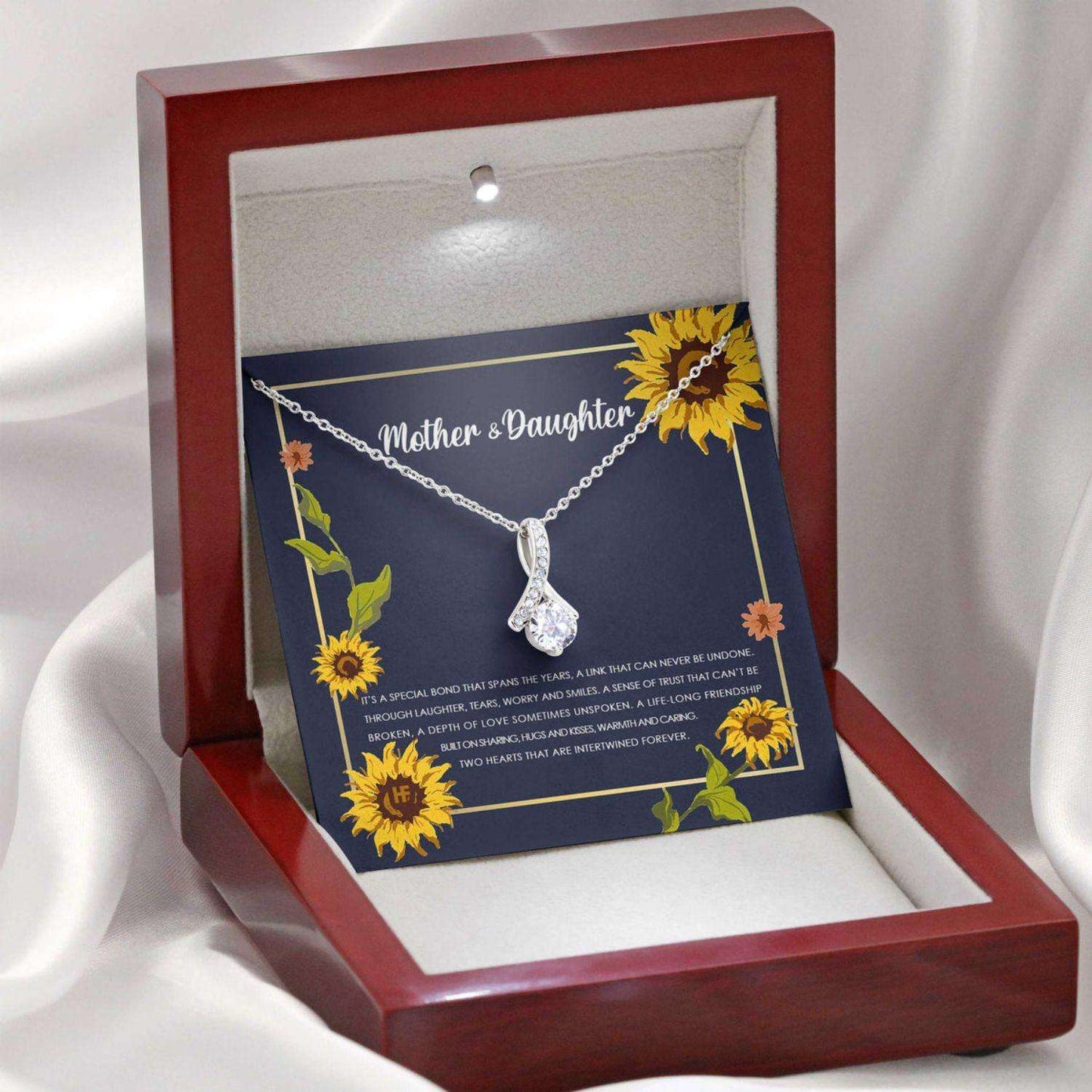 Mom Necklace, Gift For Mother’S Day Mother And Daughter Special Bond, Sunmessage Card Gifts For Daughter Rakva