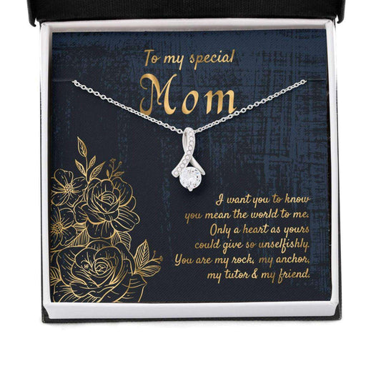 Mom Necklace, Gift For My Special Mom On Mother’S Day With Golden Lined Roses Alluring Beauty Necklaces Gifts for Mother (Mom) Rakva