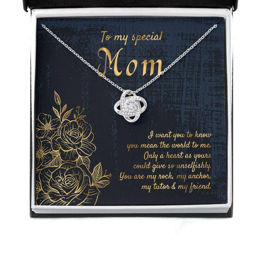 Mom Necklace, Gift For My Special Mom On Mother’S Day With Golden Lined Roses Necklace Gifts for Mother (Mom) Rakva