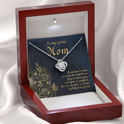 Mom Necklace, Gift For My Special Mom On Mother’S Day With Golden Lined Roses Necklace Gifts for Mother (Mom) Rakva