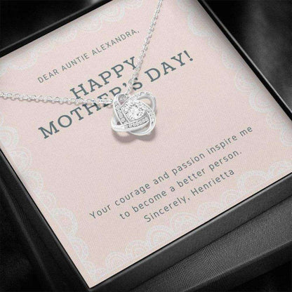 Mom Necklace, Gift For Other Mom, Other Mother Gift, Mother Figure Gift, Love Knot Necklace Gift For Mom, Mother’S Day Necklace Gift Gifts for Mother (Mom) Rakva