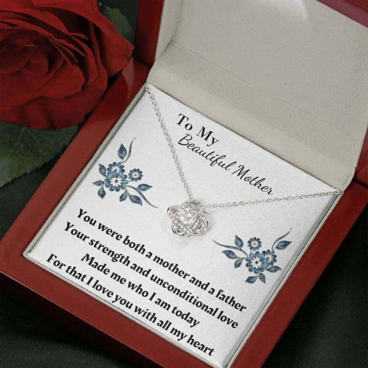 Mom Necklace, Gift For Single Mom Necklace To My Beautiful Mother Gifts for Mother (Mom) Rakva