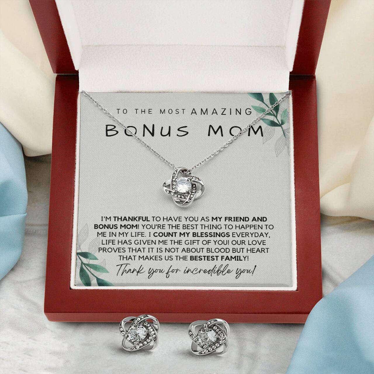 Mom Necklace, Gift For Step Mom To The Most Bonus Mom Necklace Gifts for Mother (Mom) Rakva