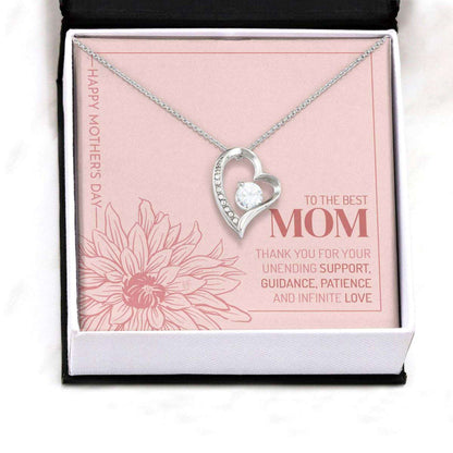 Mom Necklace, Gift For The Best Mom On Mother’S Day With Lined Drawing Flower Forever Love Necklaces Gifts for Mother (Mom) Rakva