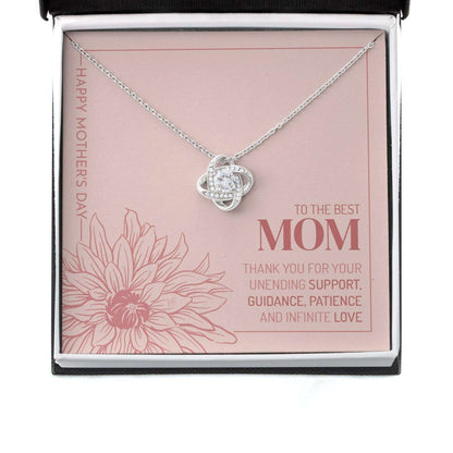 Mom Necklace, Gift For The Best Mom On Mother’S Day With Lined Drawing Flower Love Knot Necklaces Gifts for Mother (Mom) Rakva