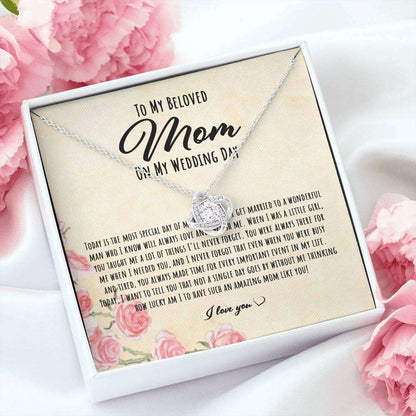 Mom Necklace, Gift For The Mother Of The Bride Gift From Daughter On Her Wedding Day Gifts For Daughter Rakva