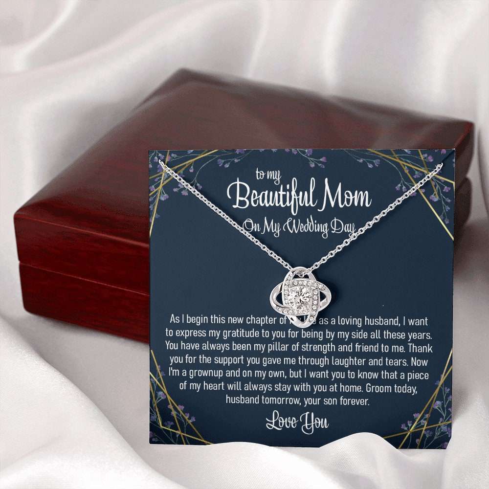 Mom Necklace, Gift For The Mother Of The Groom Necklace From Son, Gift From Groom To His Mother On Wedding Day Gifts for Mother (Mom) Rakva