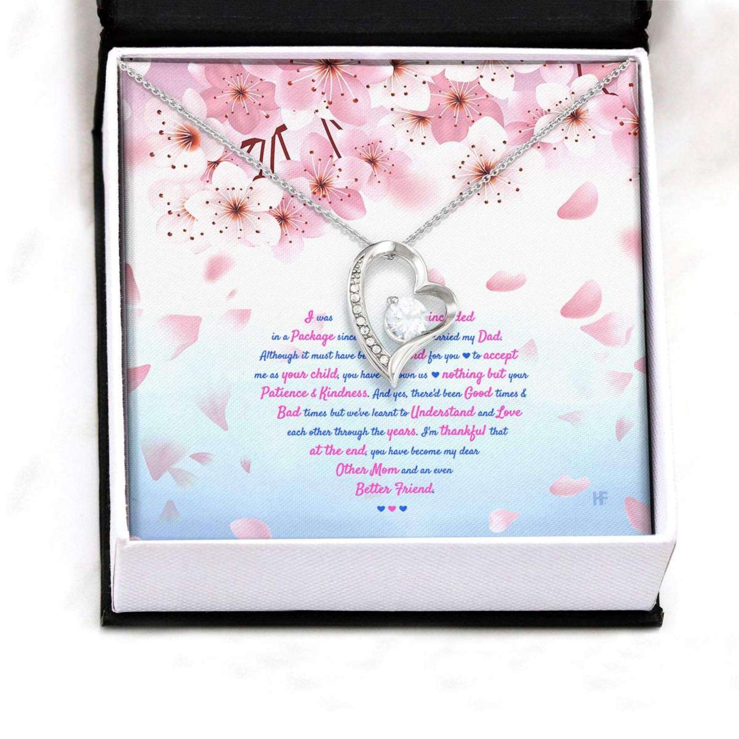 Mom Necklace, Gift For Your Bonus Mom On Mother’S Day With Cherry Blossom Forever Love Necklaces Gifts for Mother (Mom) Rakva