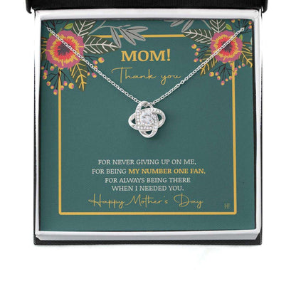 Mom Necklace, Gift For Your Mom On Mother’S Day With Floral Love Knot Necklaces Gifts for Mother (Mom) Rakva