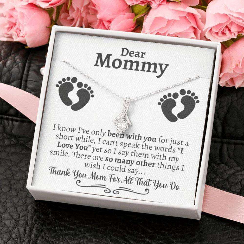 Mom Necklace Gift From Baby, Gift For New Moms After Birth Necklace Gifts for Mother (Mom) Rakva