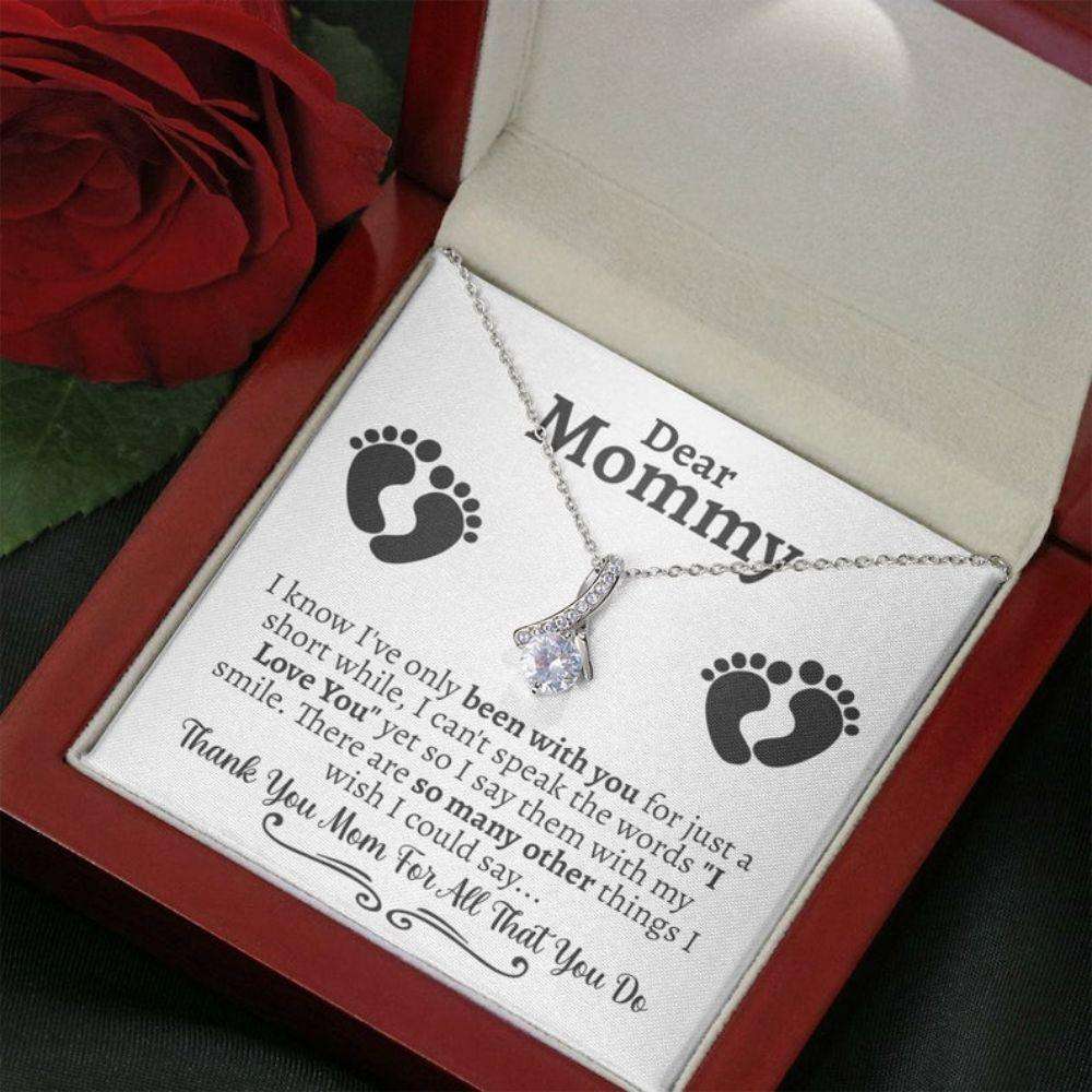 Mom Necklace Gift From Baby, Gift For New Moms After Birth Necklace Gifts for Mother (Mom) Rakva