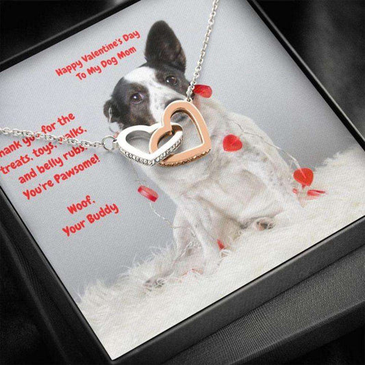 Mom Necklace, Gift Necklace Message Card “ Cardigan Corgi “ To My Dog Mom Happy Valentine’S Day Gifts for Mother (Mom) Rakva