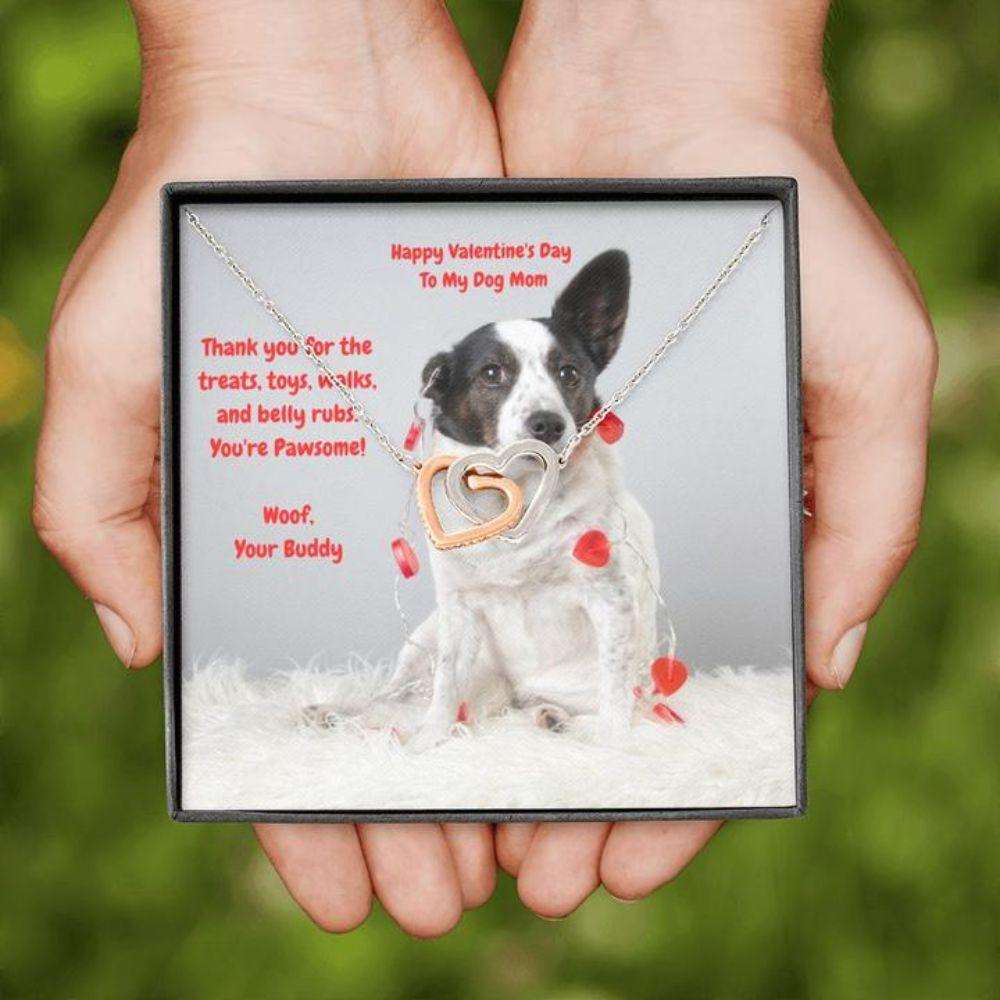 Mom Necklace, Gift Necklace Message Card “ Cardigan Corgi “ To My Dog Mom Happy Valentine’S Day Gifts for Mother (Mom) Rakva