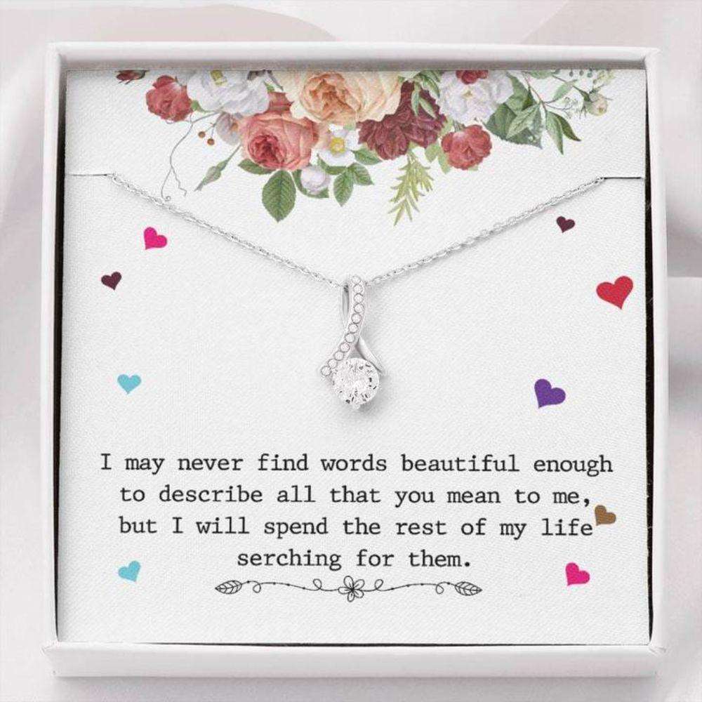 Mom Necklace, Gift Necklace With Message Card General “ Love The Gifts for Mother (Mom) Rakva