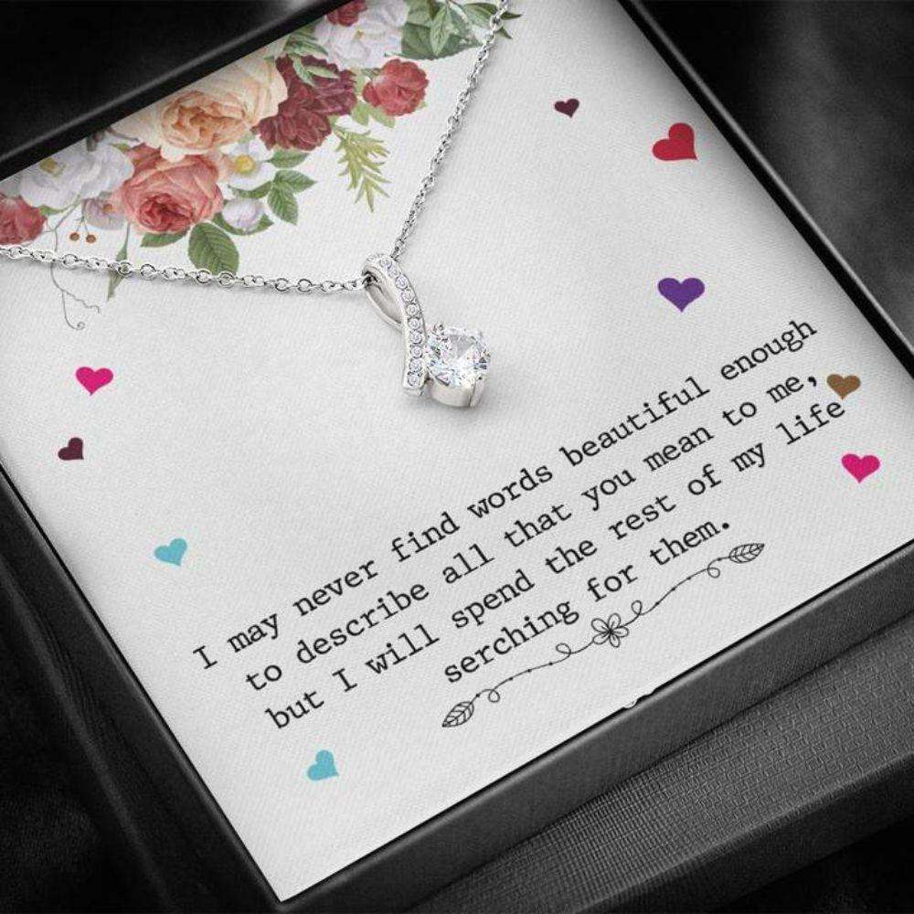 Mom Necklace, Gift Necklace With Message Card General “ Love The Gifts for Mother (Mom) Rakva