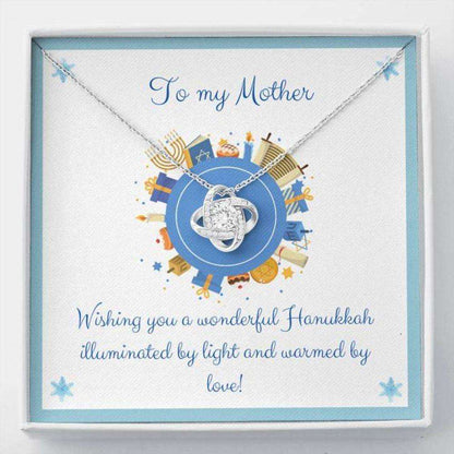 Mom Necklace, Gift Necklace With Message Card Happy Hanukkah To My Mom Stronger Together Gifts for Mother (Mom) Rakva