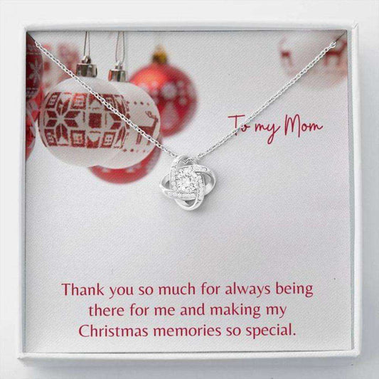 Mom Necklace, Gift Necklace With Message Card Mom Holiday Red Stronger Together Gifts for Mother (Mom) Rakva