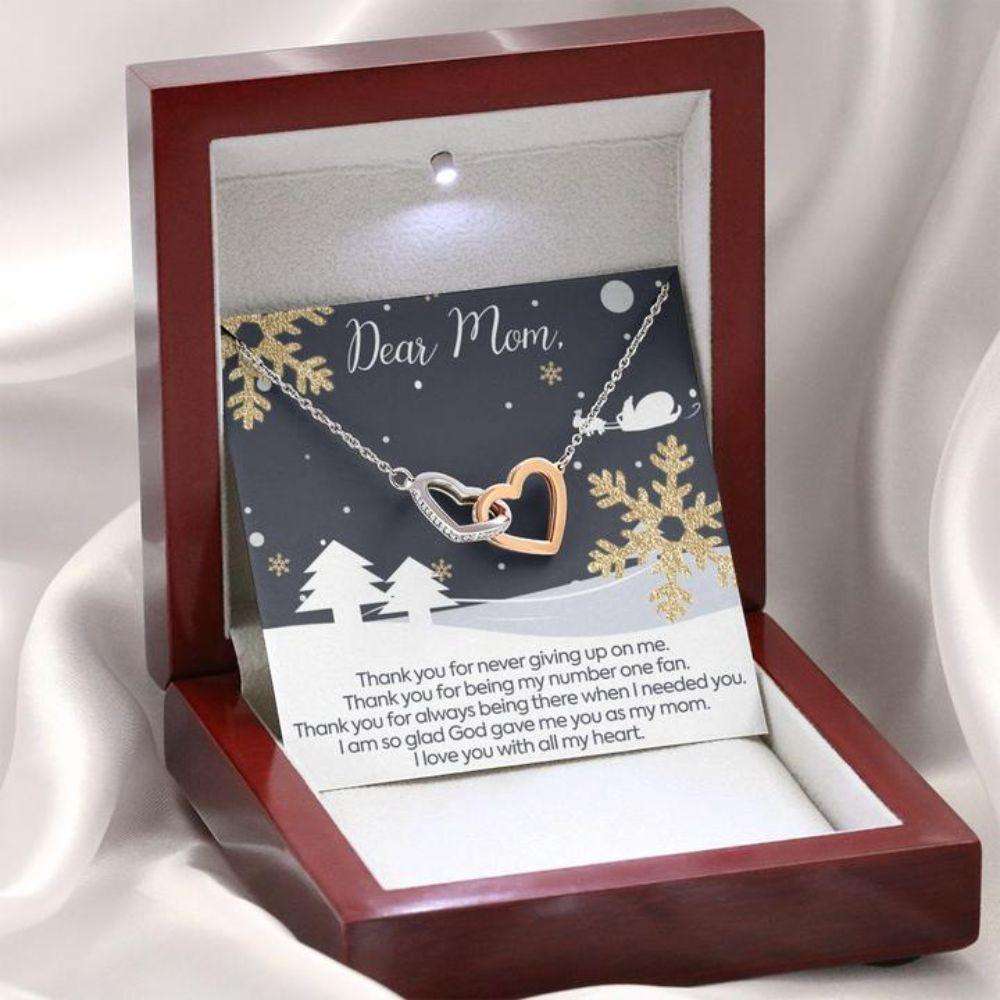 Mom Necklace, Gift Necklace With Message Card To Mom “ Christmas Gifts for Mother (Mom) Rakva