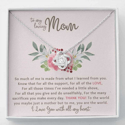 Mom Necklace, Gift To Loving Mom Necklace So Much Of Me Is Made From What I Learned From You Gifts for Mother (Mom) Rakva