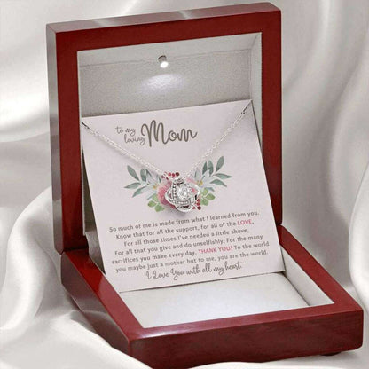 Mom Necklace, Gift To Loving Mom Necklace So Much Of Me Is Made From What I Learned From You Gifts for Mother (Mom) Rakva