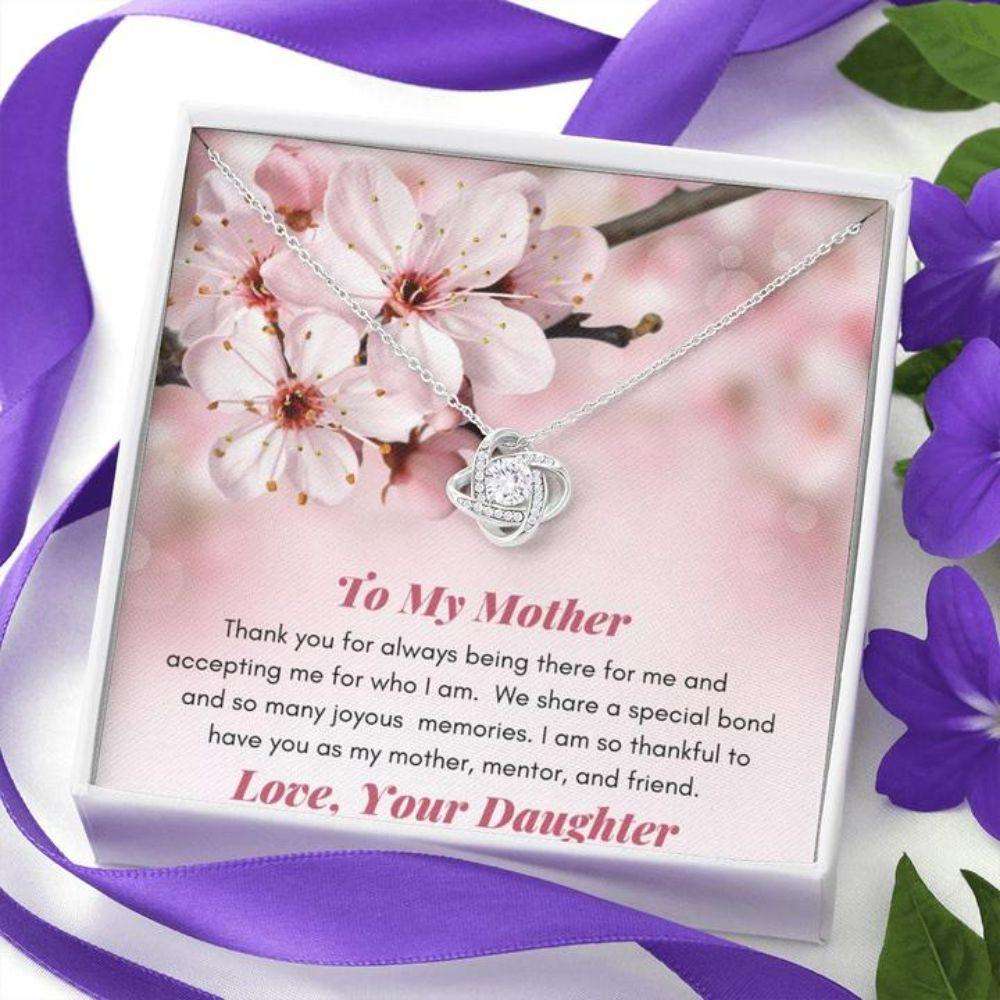 Mom Necklace “ Gift To Mom From Daughter “ To My Mother Thank You “ Gift Necklace Message Card Gifts For Daughter Rakva