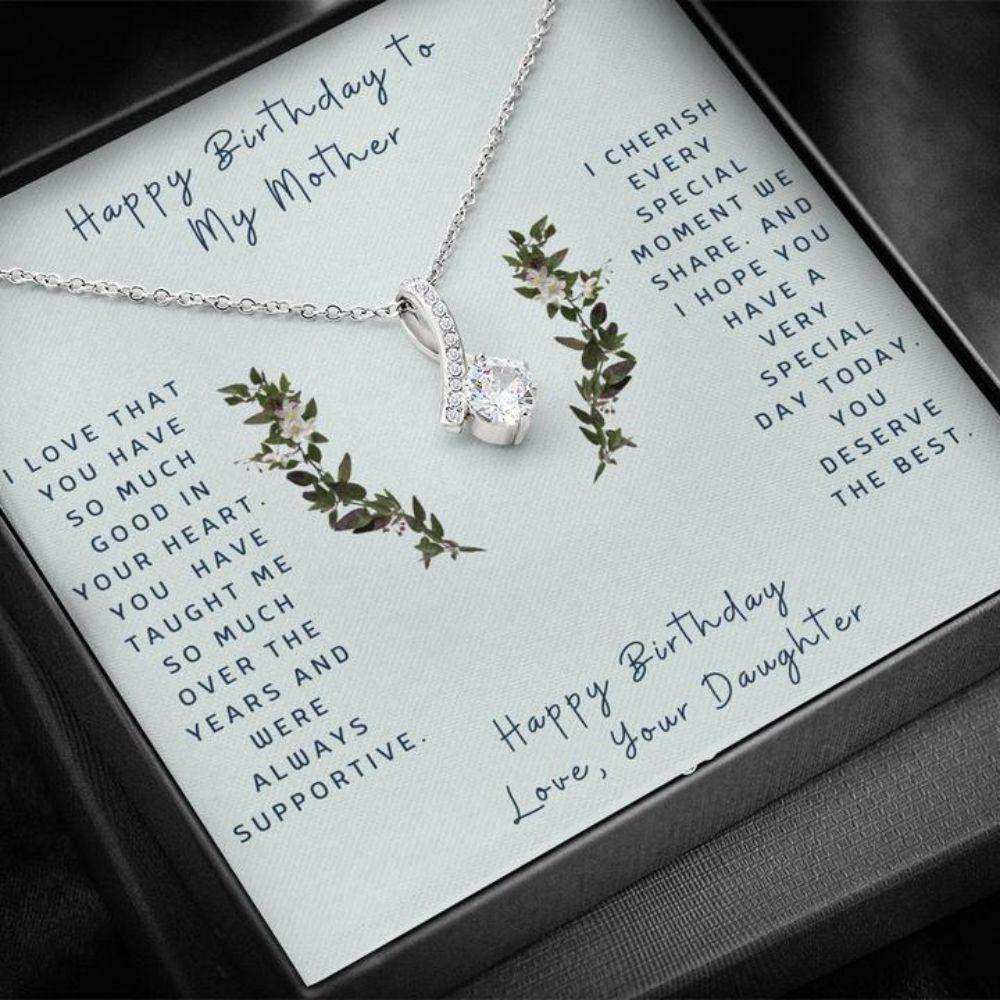 Mom Necklace, Gift To Mom “ Necklace For Mom “ Gift Necklace Message Card “ Birthday To My Mom “ Mother From Daughter Gifts For Daughter Rakva