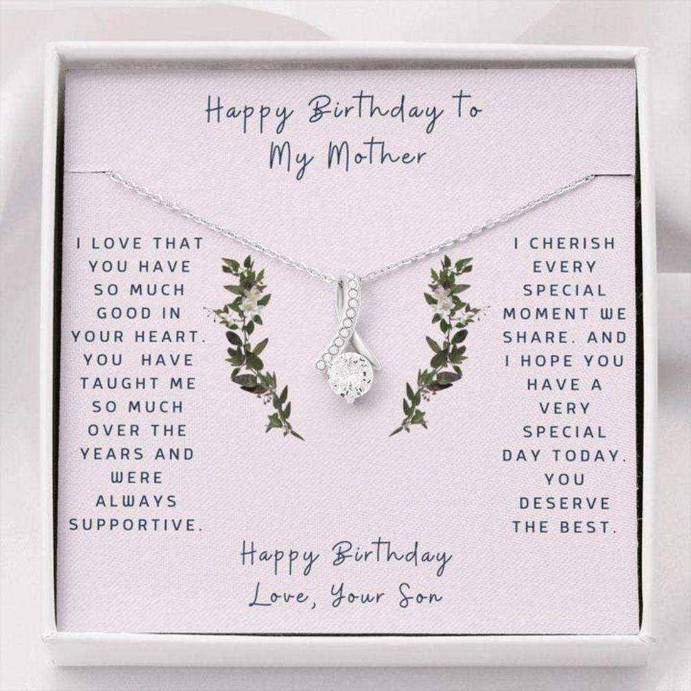 Mom Necklace, Gift To Mom “ Necklace For Mom “ Gift Necklace Message Card “ Birthday To My Mom “ Mother From Son Gifts for Mother (Mom) Rakva