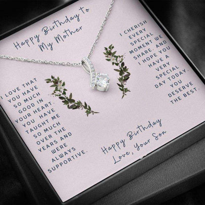 Mom Necklace, Gift To Mom “ Necklace For Mom “ Gift Necklace Message Card “ Birthday To My Mom “ Mother From Son Gifts for Mother (Mom) Rakva