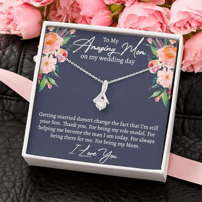 Mom Necklace, Gift To Mom On My Wedding Day, Wedding Gift, To My Mom Necklace From Son Gifts for Mother (Mom) Rakva